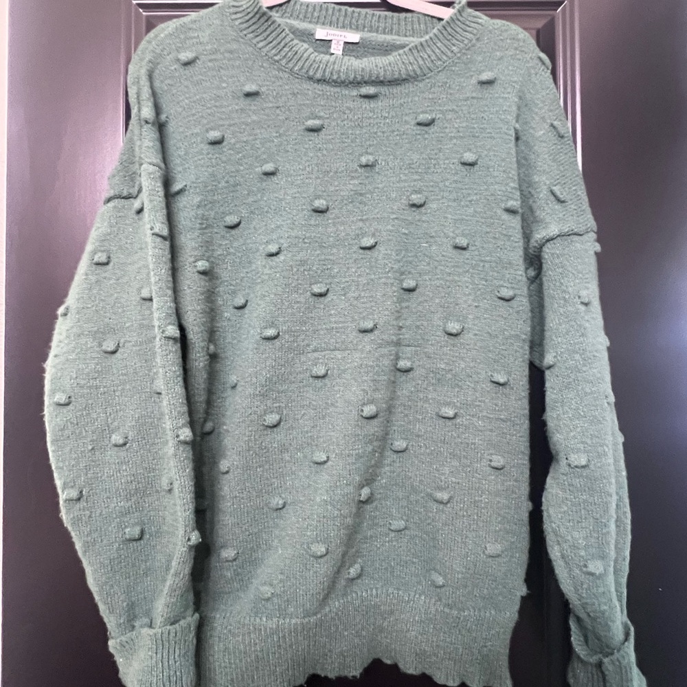 JODIFL Textured Green Women's Sweater